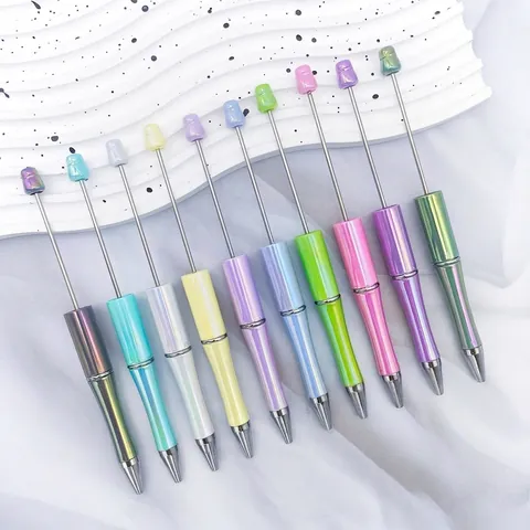 Bolígrafo para Cuentas DIY Metálico Arcoíris Galvanizado UV Colorido Creativo para Oficina Suministros Escolares