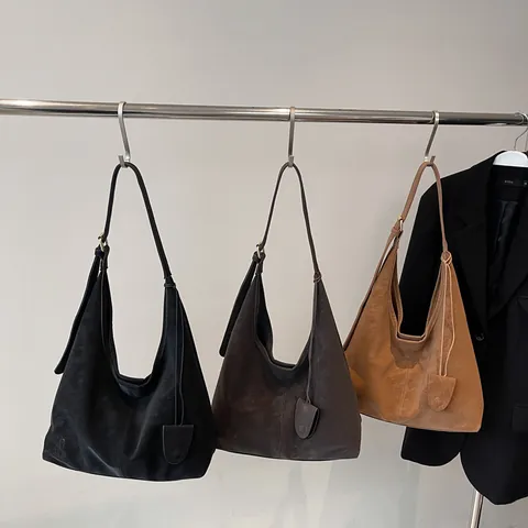 Women Vintage Minimalist Large Tote Bag High Quality Synthetic Leather PU Solid Color Hobo Shoulder Bag With Sub-bag Handbag