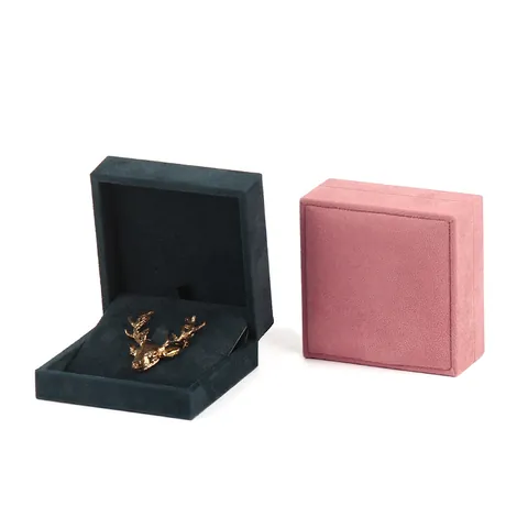 PU Leather Velvet Brooch Box Right Angle Jewelry Gift Box For Medals Pins Badges Commemorative Coins Storage Organizer Case