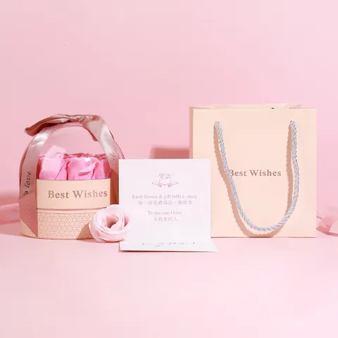 Romantische Rose Schmuckschatulle Mit Transparenter Kuppel Geschenktüte Und Grußkarte Für Valentinstag Halskette Ring Ohrring Verpackung