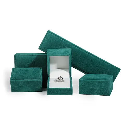 Elegant Velvet Jewelry Box For Ring Earring Pendant Bracelet Bangle Storage Case Flocking Display Organizer Gift Case