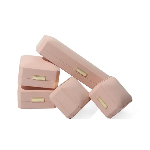 Octagonal Jewelry Packaging Box PU Leather Velvet Interior Jewelry Box For Ring Earring Pendant Bracelet Necklace Storage Display