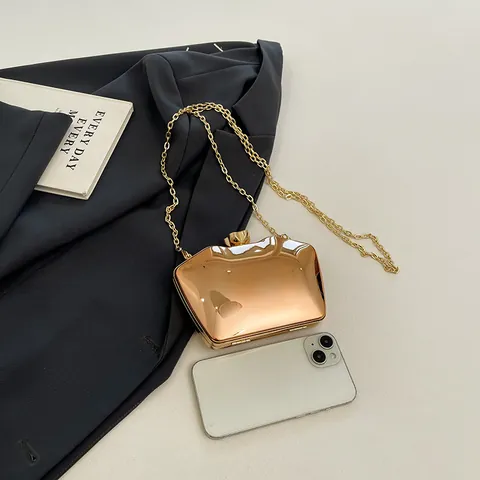 Women PVC Mirror Evening Bag Geometric Candy Color Chain Crossbody Clutch Fashion Party Banquet Hard Shell Square Purse