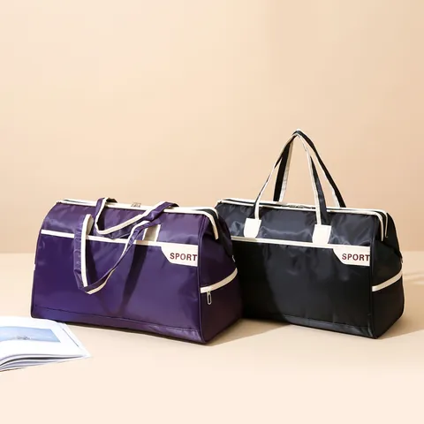 Große Kapazität Nylon Wasserdichte Reisetasche Urban Einfach Sportlich Fitness Handtasche Für Herren Damen Kurztrip Gepäck