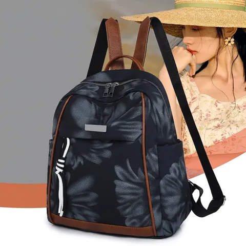 Γυναικείο Casual Oxford Cloth Floral Print Backpack Lightweight Vintage Daypack