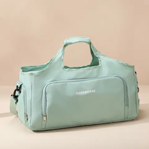 Large Capacity Travel Bag Waterproof Oxford Cloth Gym Sport Duffel Bag With Shoe Compartment Trolley Sleeve For Men Women Overnight Luggage Bag