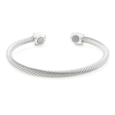 Minimalist Copper Magnetic Cuff Bangle For Women Men Electroplated Twisted Cable Wire Spiral Bracelet Health Care Decorative Jewelry