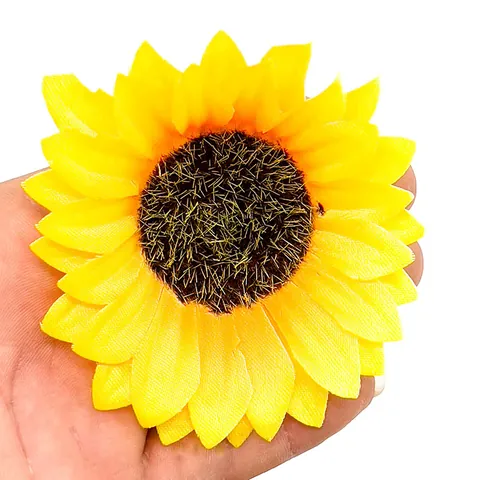 Artificial Sunflower Heads Fabric Sunflower Flower Heads For DIY Crafts Wedding Decor Home Party Photography Props Decoration