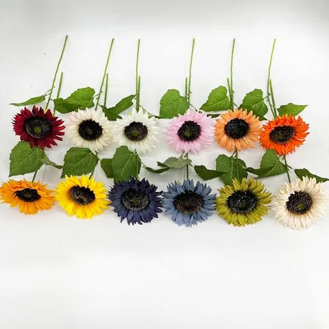 Künstliche Sonnenblume Seidenblume Langer Stiel Falsche Sonnenblume Für Zuhause Hochzeit Party Hotel Dekoration Fotografie Requisiten