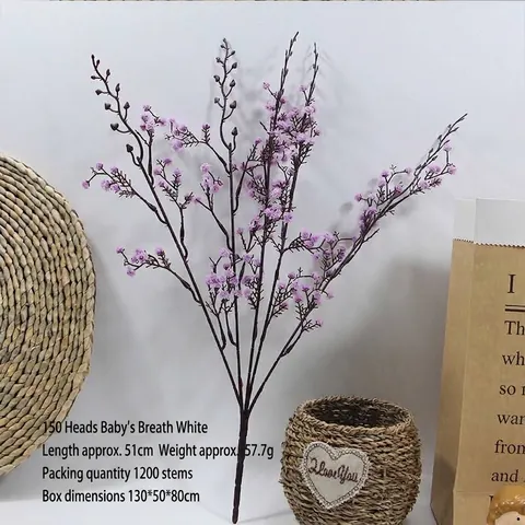 Gipsófila Artificial Aliento de Bebé Flores de Plástico Ramo Floral de Imitación Para Hogar Hotel Boda Decoración Arreglo Floral Diario