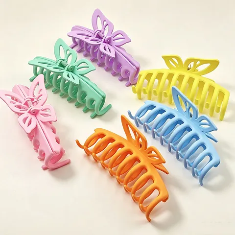 Large Butterfly Hair Claw Matte Shark Clip For Women Girls Thick Hair Fresh Sweet Dragon Bone Hair Clip Styling Accessories