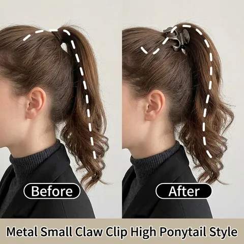 Matte Black Pumpkin Hair Claw Large Medium Small Mini Shark Clip Non-Slip Hair Styling Accessories For Women Daily Hair Catch