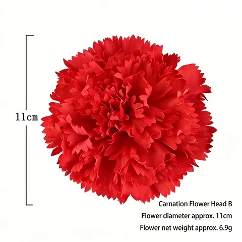 Artificial Carnation Flower Heads Fabric Fake Flowers For Wedding Party DIY Backdrop Decoration Home Photography Props 11cm