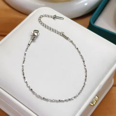 Minimalist 304 Stainless Steel Gypsophila Thin Chain Necklace Bracelet For Women Gold Silver Plated Fashion Jewelry Gift