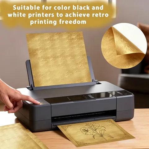 Retro Vintage A4 Printing Paper For DIY Scrapbooking Decorative Texture Paper Double Sided Writing Stationery 50 Sheets Pack