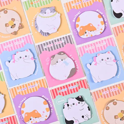 Koreanischer Stil Süße Cartoon Katze Haftnotizen Notizblock Kawaii Tier Haftnotizen Für Schüler Preise Und Bürobedarf