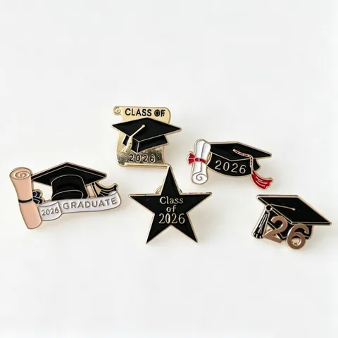 Clase de 2026 Temporada de Graduación Birrete Pergamino Aleación Broche Pin Insignia Conmemorativa Regalo Estudiante