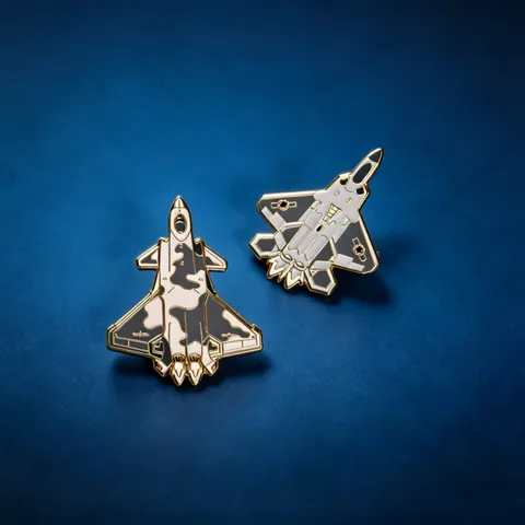 Large Size Fighter Jet Metal Badge Military Gear Brooch Pin Alloy Aerospace Aircraft Brooch For Clothes Bag Accessories Unisex Jewelry