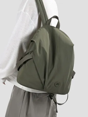 Women Large Capacity Nylon Backpack Casual Korean Schoolbag Lightweight Water Resistant Hiking Travel Daypack Student Bookbag