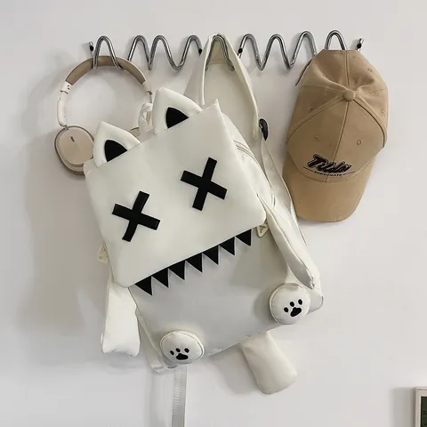 Cute Cartoon Monster Oxford Fabric Backpack Waterproof Streetwear Casual Daypack School Backpack Travel Bag For Teenagers