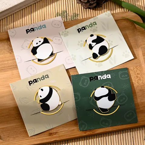 Cute Cartoon Panda Metal Bookmark Decorative Page Marker Student Stationery Gift For Kids School Office Reading Accessories
