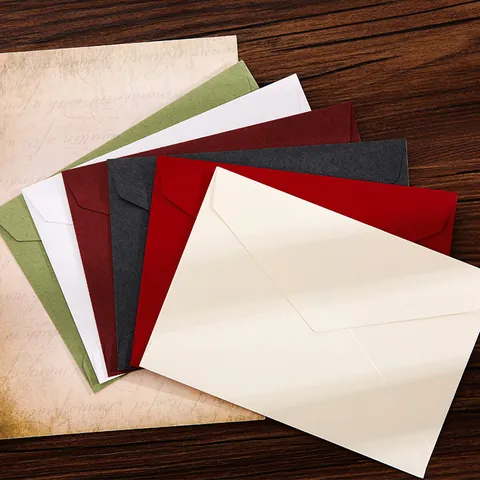 Sobres de Papel Kraft Multicolores Vintage Solapa Triangular Bolsa de Almacenamiento de Tarjetas para Postales Tarjetas de Felicitación Boda Cumpleaños Decoración de Regalo