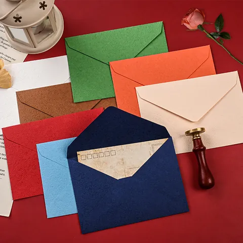 Sobres de Papel Especial Vintage con Textura de Veta de Madera para Invitaciones de Boda Tarjetas de Felicitación Almacenamiento Postales
