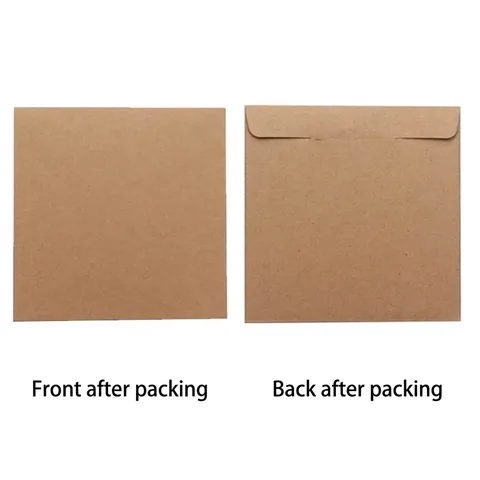 Fundas De Papel Kraft Retro Para CD DVD Sobre Cuadrado Bolsa Protectora Para Almacenamiento De Discos Y Empaque De Regalo Ecológico