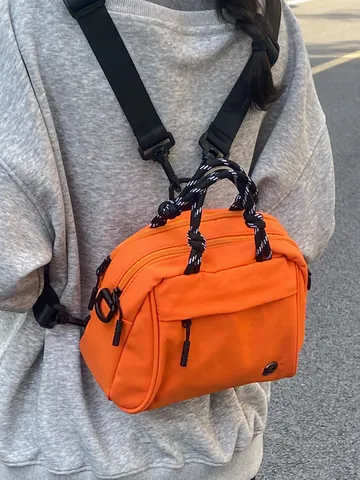 Multifunctional Women Small Nylon Backpack Lightweight Outdoor Hiking Cycling Crossbody Bag Woven Handle Shoulder Daypack