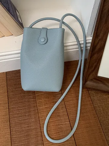 Borsa a Tracolla Mini Secchiello da Donna in Pelle PU Martellata Borsa per Cellulare Piccola Borsa a Spalla Casual Tinta Unita