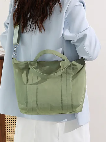 Borsa Tote in Nylon da Donna Grande Capacità Stile Rilassato Borsa a Spalla Casual per Studenti Universitari Lavoro Borsa Quotidiana