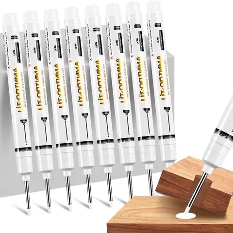Weißer Langloch Markierungsstift Tieflochmarkierer Wasserdicht Schnell Trocknend Ölbasierter Marker Für Holzbearbeitung Fliesen Hardware Bau