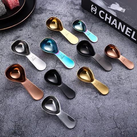 Cuchara Medidora de Acero Inoxidable 304 Cuchara para Granos de Café Engrosada para Cocina Herramienta de Medición Precisa Acabado Espejo