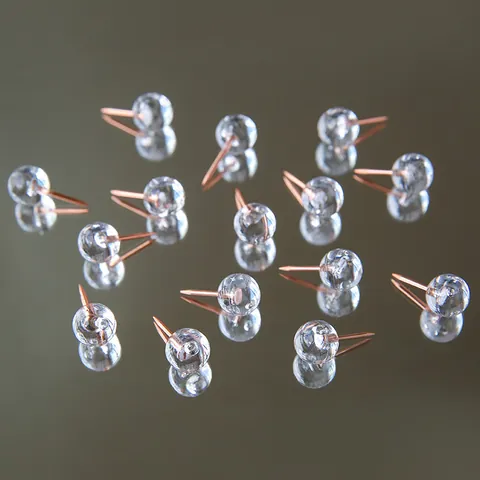 Transparente Runde Kugel Reißzwecken Roségold Dekorative Reißzwecken Für Korkwand Fotowand Büro Home Supplies DIY Handwerk