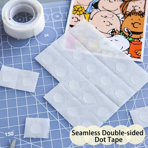 Round Transparent Double Sided Adhesive Dots High Viscosity Traceless Glue Stickers For Student Child DIY Craft Decoration