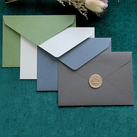 Sobres de Lujo Estilo Occidental Papel Texturizado Tarjeta de Felicitación Invitación DIY Bolsa de Almacenamiento Papelería