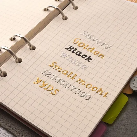 Gold Silber Schwarz Weiß Englisches Alphabet Nummer Aufkleber Für DIY Sammelalbum Karte Dekoration Heißprägen PVC Brief Aufkleber