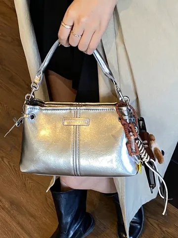 Vintage PU Leren Schoudertas Voor Dames Mode Boston Crossbody Tas Grote Capaciteit Effen Kleur Messenger Bag