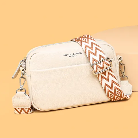 Echt Lederen Crossbody Tas Voor Dames Luxe Top Grain Rundleer Kleine Vierkante Schoudertas St Lijlvolle Dagelijkse Casual Handtas