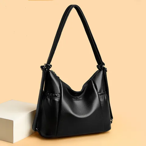Damen Große Kapazität PU Leder Totebag Lässig Litschi Textur Schultertasche Umhängetasche Hohe Qualität Elegante Pendler Handtasche