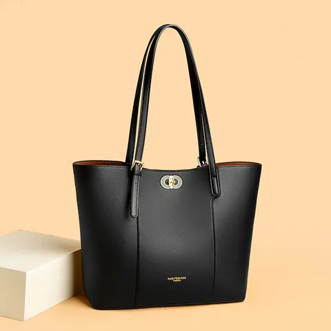 Bolso de Mano Retro Simple de Gran Capacidad para Mujer 2025 Otoño Invierno Nuevo Bolso de Hombro para Diario Cuero PU de Alta Calidad