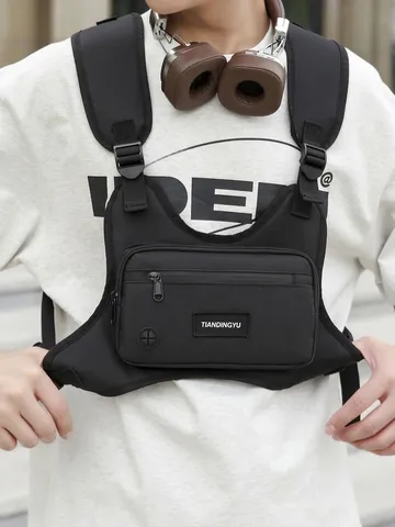 Techwear Taktische Brusttasche Funktionelle Westentasche Multi Pocket Oxford Streetwear Hip Hop Taktische Tasche Rucksack Für Damen Herren
