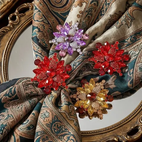 Vintage Europees Amerikaanse Zinklegering Strass Bloem Brosche Modieuze Florale Plant Speld Voor Dames Kleding Accessoires
