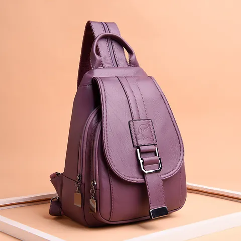 Dames Mode Casual Zachte PU Leer Rugzak Grote Capaciteit Reizen Daypack Eenvoudige Meerdere Zakken School Bookbag