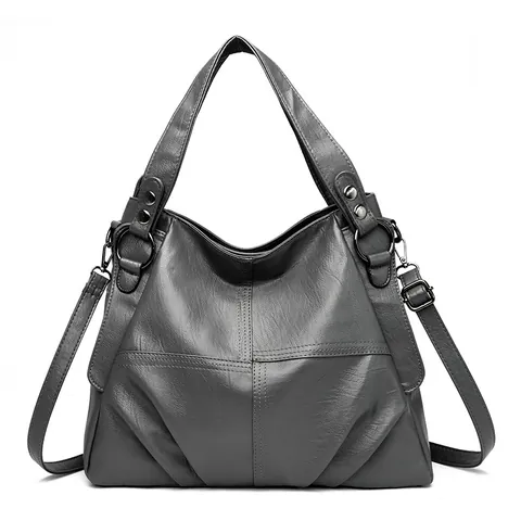 Bolso de Mano de Mujer de Cuero de PU Patchwork Tendencia 2023 Nuevo Bolso Tote de Gran Capacidad de Hombro Simple de Alta Calidad
