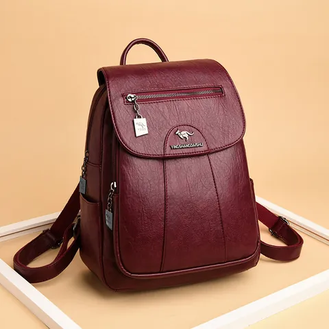 Women's Fashion Backpack Large Capacity PU Leather Travel Bag European American Vintage Student Anti-theft Backpack For School Trip