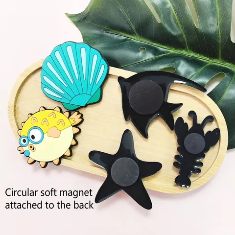 Cartoon Zeedieren Koelkastmagneet Schattig PVC Zeewezen Koelkast Magneet Sticker Thuis Keuken Kantoor Magnetische Decoratie