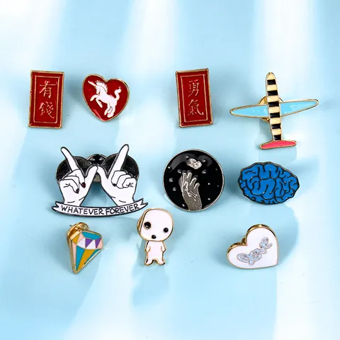 Cute Cartoon Enamel Brooch Pins Collection Alloy Enamel Drip Oil Anti-exposure Buttons For Shirts T-shirts Backpacks Jewelry Accessories For Women Men