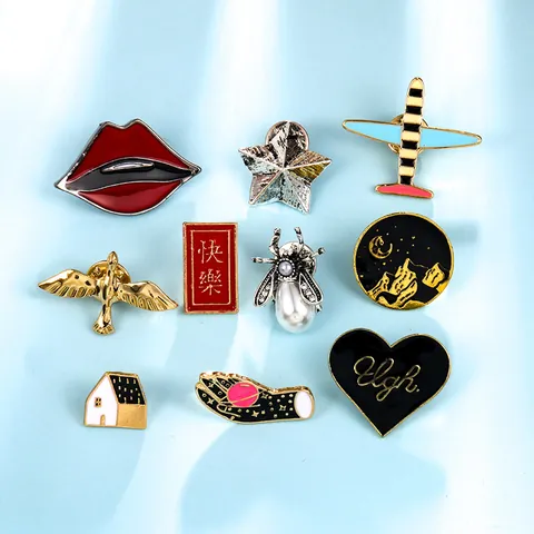 Cute Cartoon Enamel Brooch Pins Collection Alloy Enamel Drip Oil Anti-exposure Buttons For Shirts T-shirts Backpacks Jewelry Accessories For Women Men