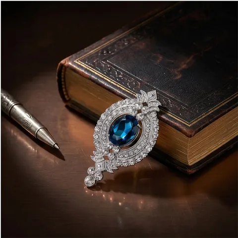 Vintage Alloy Artificial Pearl Brooch For Women Elegant Rhinestone Inlay Pin For Suit Qipao Commuter Fashion Jewelry Gift